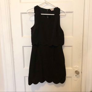 Urban Outfitters black sheath dress w/ scallop hem